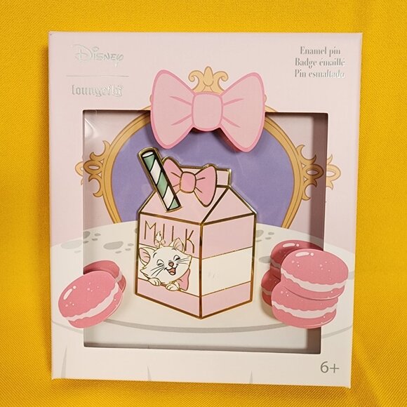 Loungefly Disney Aristocats Marie Milk Carton LE Enamel 3" Pin NEW - Picture 1 of 9